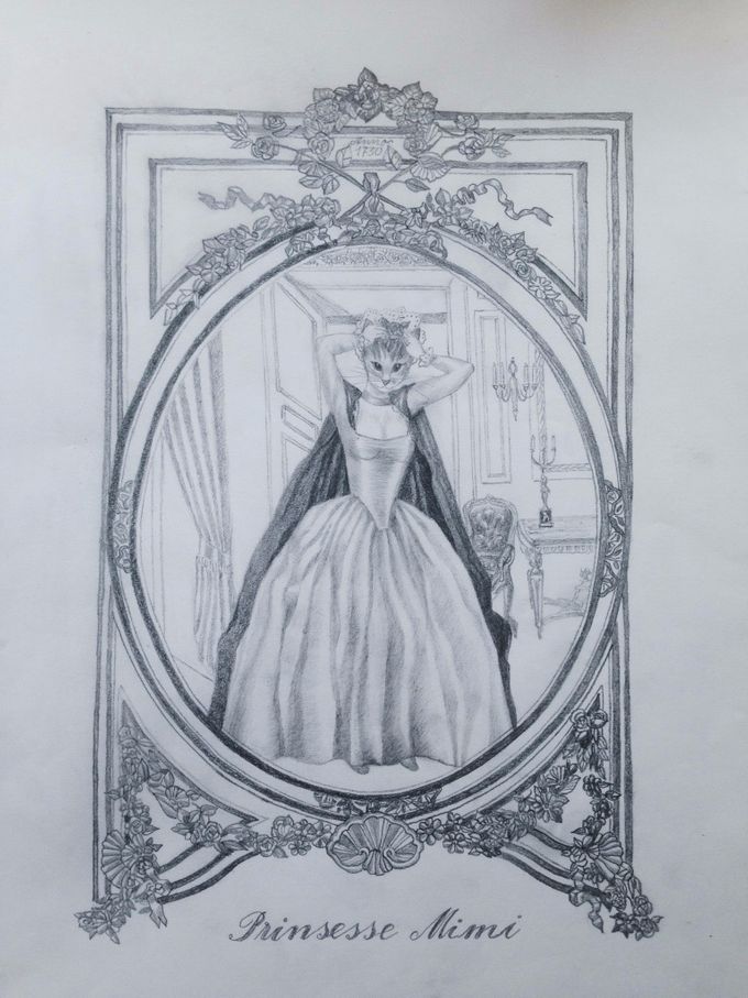 Prinsesse Mimi iklædt en Regensedragt fra år: 1715-1730