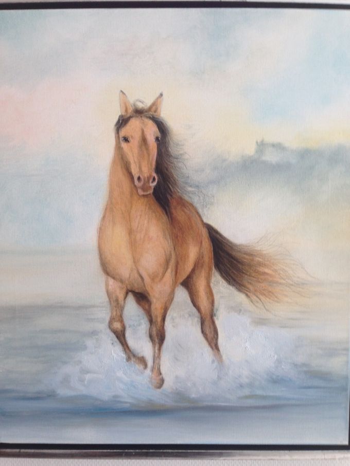 Hurrycane horse 2500',00kr 40x50cm. Solgt