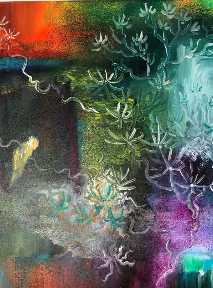 Ametyst grotte, olie på lærred, 60x80cm.5000kr. incl. forsendelse,ring og bestil på:karintaves@gmail.com, eller21376789, mobilpay:21376789